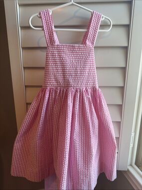 Kelly's Kids Pink Seersucker Pinafore